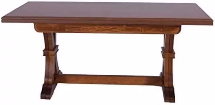 Tavolo fratino allungabile in legno di pino Mobili 2G color noce L: 160 cm, P: 85 cm