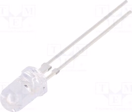 1 LED a montaggio superficiale (SMD) da 5 mm, colore ambra, 75 mA, angolo di emissione 15°, modello OS6YKA5111Y. Diodo LED per montaggio a foro passante (THT) da 5 mm, tensione di funzionamento 2÷2,8V, flusso luminoso 6÷8 lm