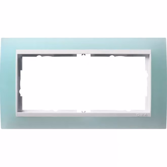 Gira 1002395 Cornice di copertura a 2 fori senza MS per bianco puro Gira Event Opak Mint