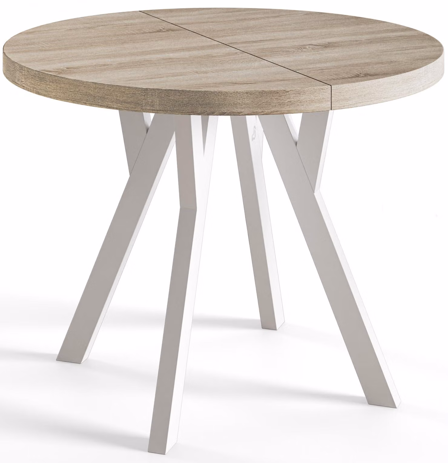 Alpi Moebel, Tavolo da Pranzo, Tavolo per Mangiare Allungabile, Diametro da 120 cm, Sonoma, Collezione Ovo