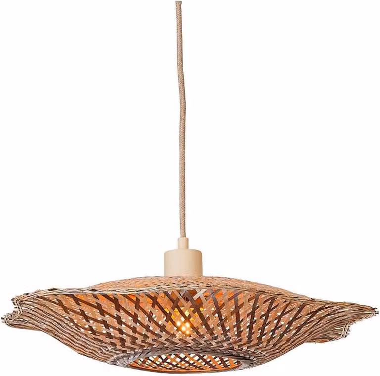 GOOD&MOJO - Lampada a sospensione Madura - Naturale - 215x44x13cm Lampada a sospensione - Lampada da tavolo - Lampada da soggiorno - Lampada da camera da letto - Soggiorno