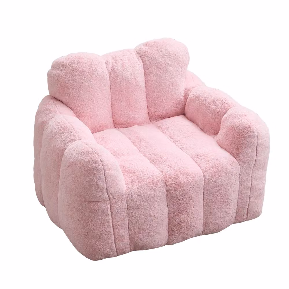 Pouf Love Bean Bag Minimal rosa in tessuto velvet per soggiorno e camera da letto – 2