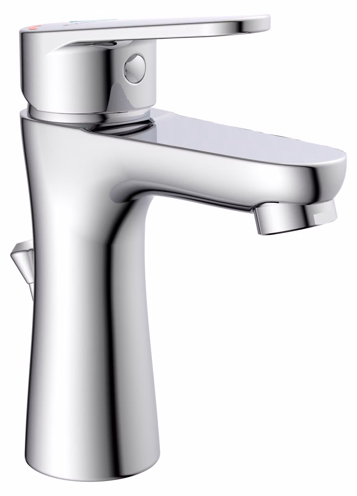 Miscelatore per lavabo SCHÜTTE PICO con tirante, rubinetto da bagno con scarico a scomparsa per lavabo, cromo