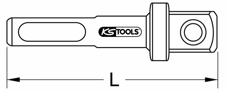 KS TOOLS 3/8" SDS adattatore quadrato 60 mm - 514.1132