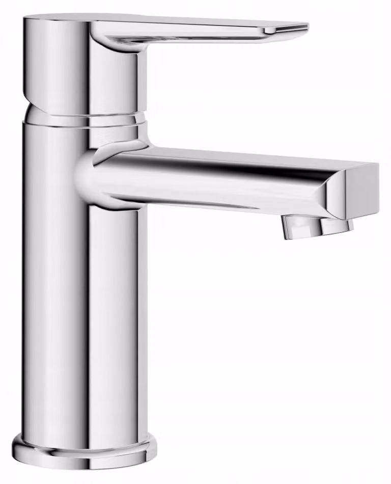Miscelatore monocomando per lavabo, cromato, in ottone, 147 mm, con cartuccia in Vetroceramica