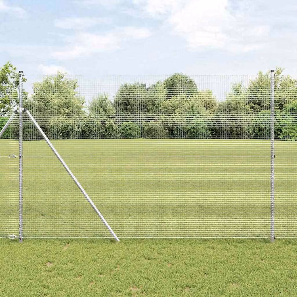 Maison Exclusive - Palo della recinzione Argento 50 x 1,5 m (maglia 19 x 19 mm)