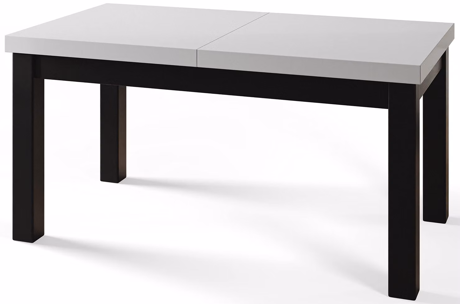 Tavolo Rettangolare per Sala da Pranzo Classico, Allungabile, Dimensioni: 120-160 cm, Bianco