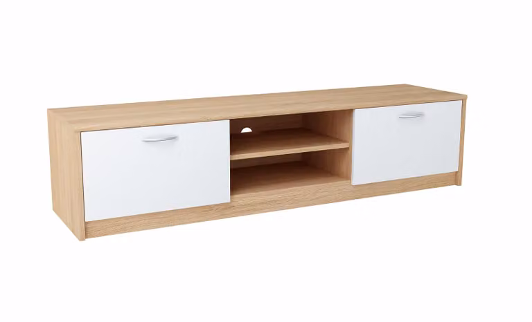 Tavolino per TV SILVIO 1 – rovere sonoma / bianco