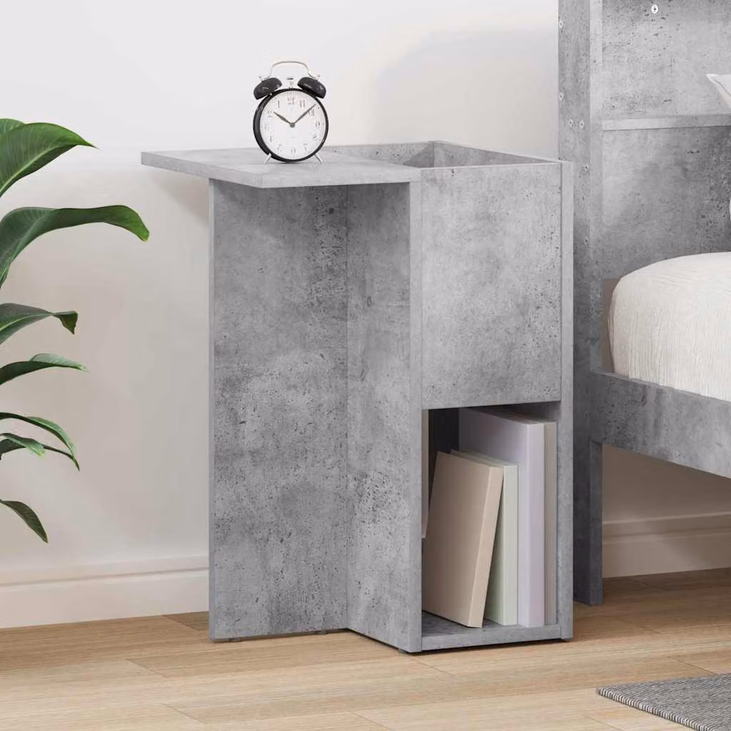 Tavolino moderno vidaXL in legno ingegnerizzato grigio, L/P/H: 35 x 40 x 55 cm