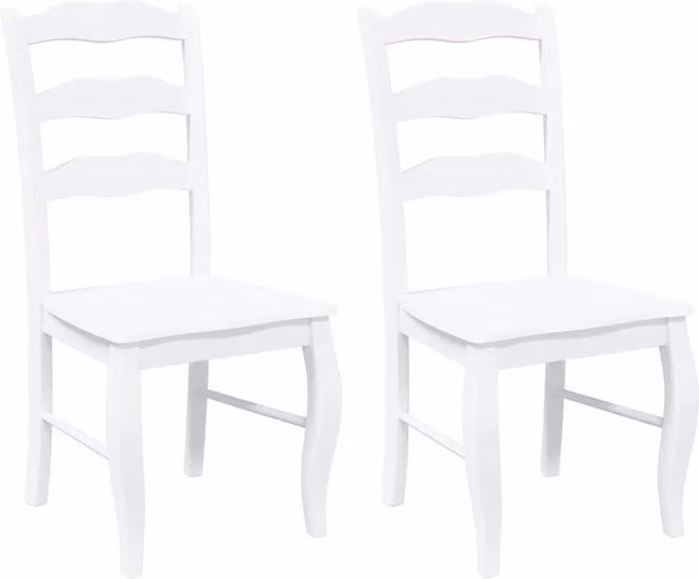 Set di 2 sedie da pranzo e cucina in legno di Hevea bianco design scandinavo