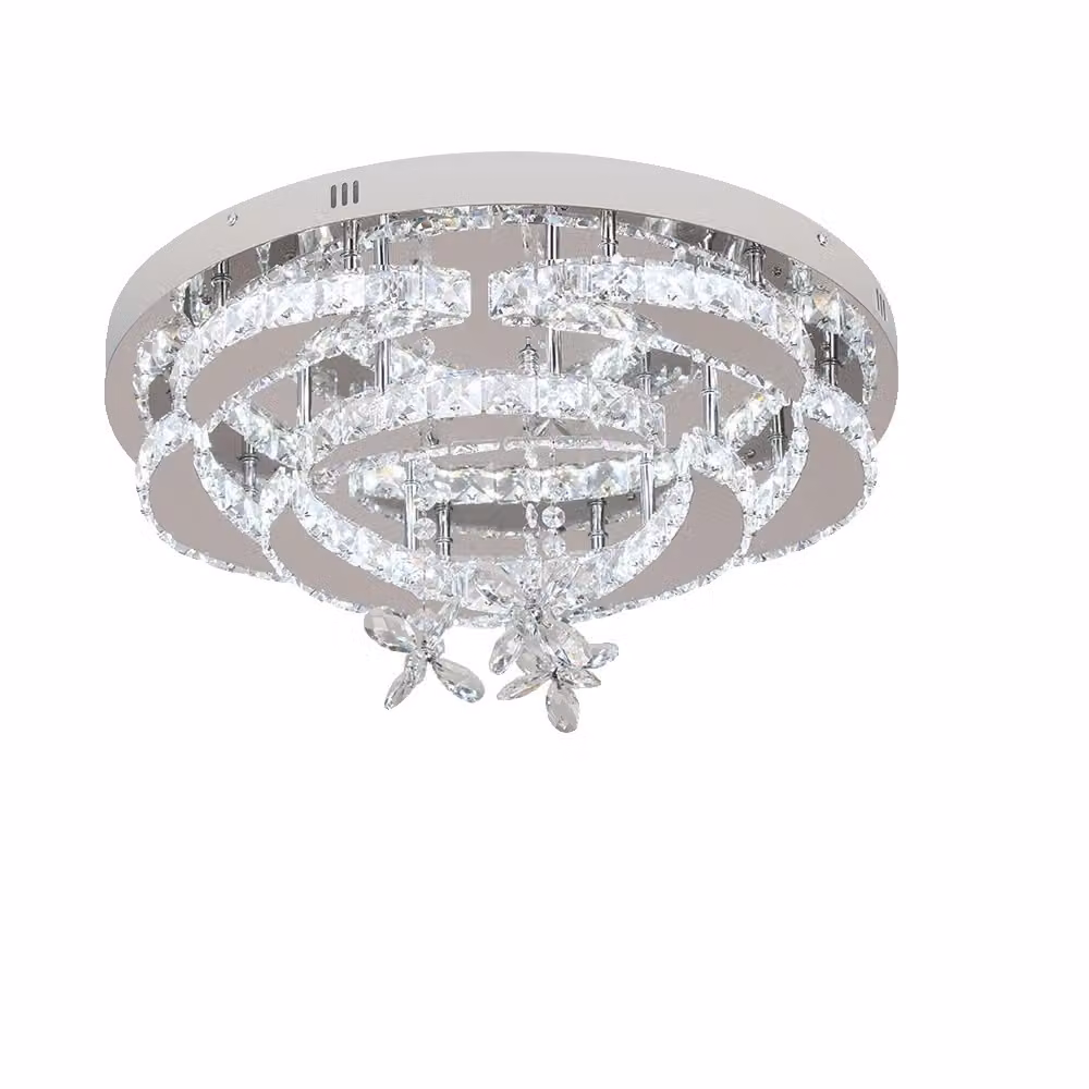 Lampada da soffitto in cristallo, regolazione della luminosità con telecomando, design elegante e moderno, 8800, regolabile