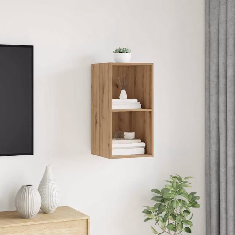 Set mobile TV moderno vidaXL in rovere artigianale marrone L/P/H: 37 x 37 x 72 cm
