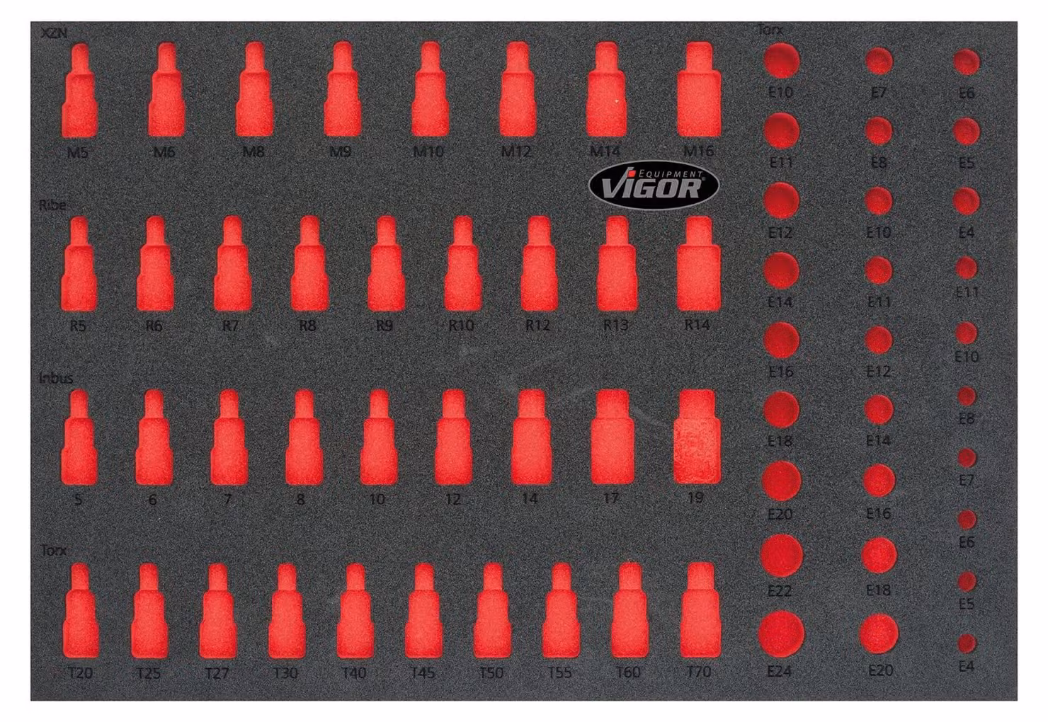 VIGOR V2838 Vassoio in schiuma morbida ∙ vuoto