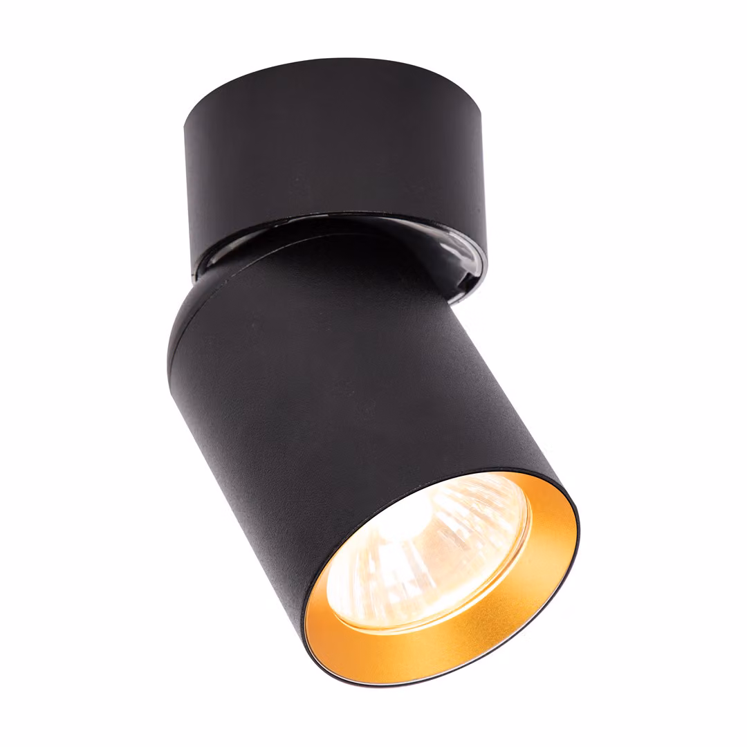 Spot Andy 1Xgu10 Faretto da soffitto nero + oro Lampada da soffitto