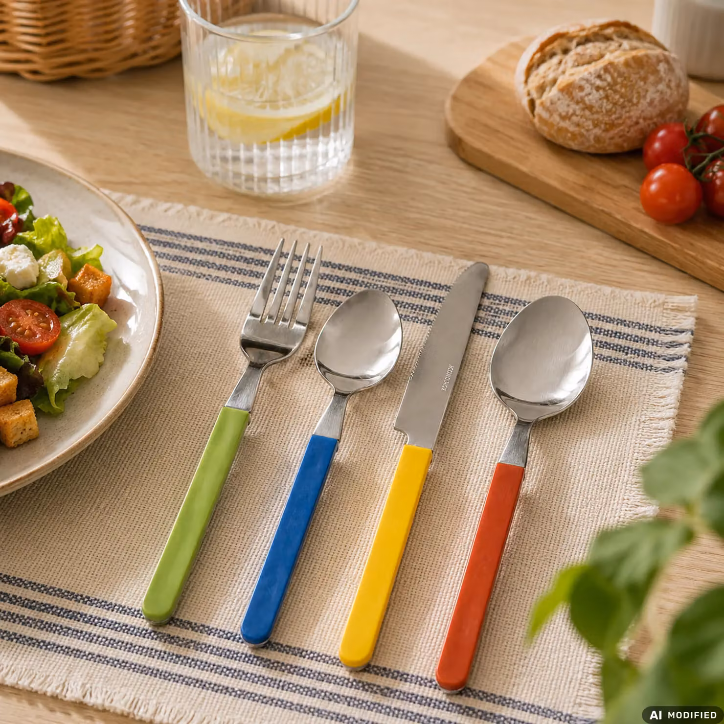 Gusto Casa Servizio Posate Calendula Mix Multicolore in Acciaio Inox, 16 Pezzi – 2