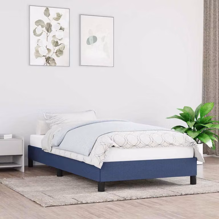 vidaXL Giroletto senza Materasso in Tessuto Blu L 80 cm x P 200 cm