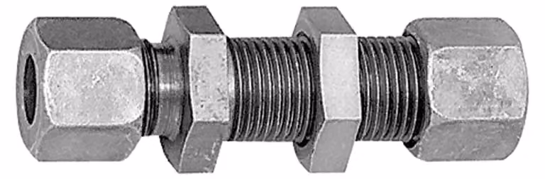 Raccordo a paratia diritto Riegler, Ø esterno tubo 22 mm, acciaio zincato