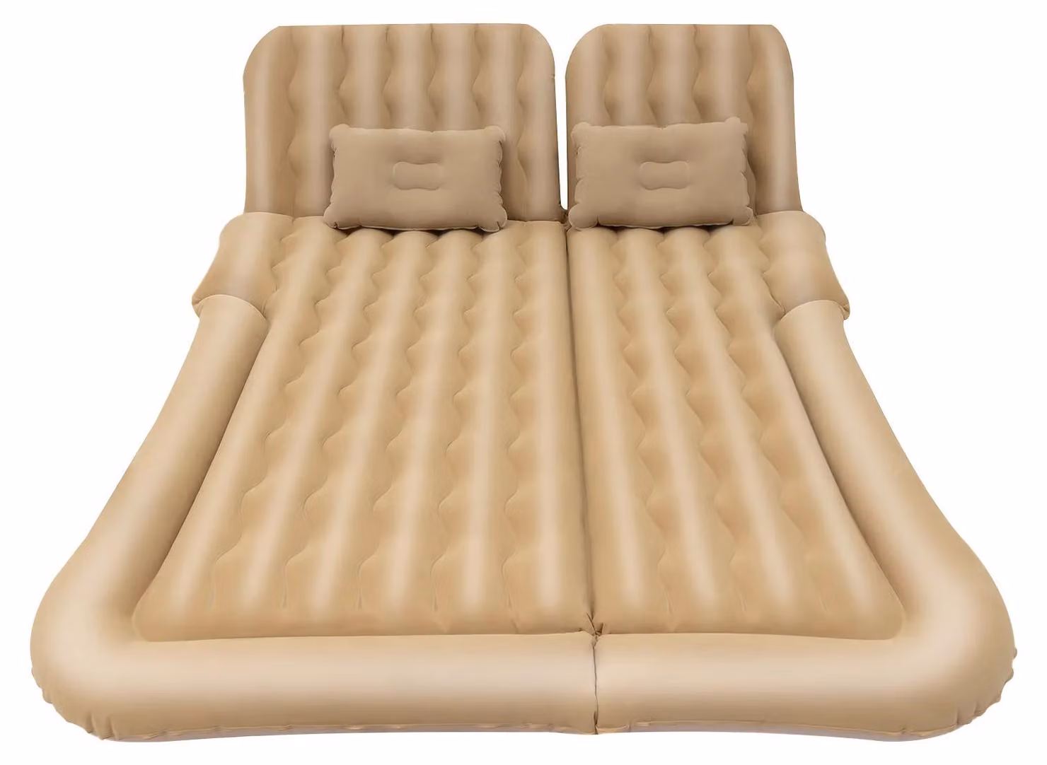 Materasso gonfiabile per auto SUV - Letto gonfiabile da viaggio per auto - 6 camere d'aria - Superficie in PVC floccato - 174x126 cm - Portata massima 250 kg - Adatto a diversi modelli di auto - Colore beige
