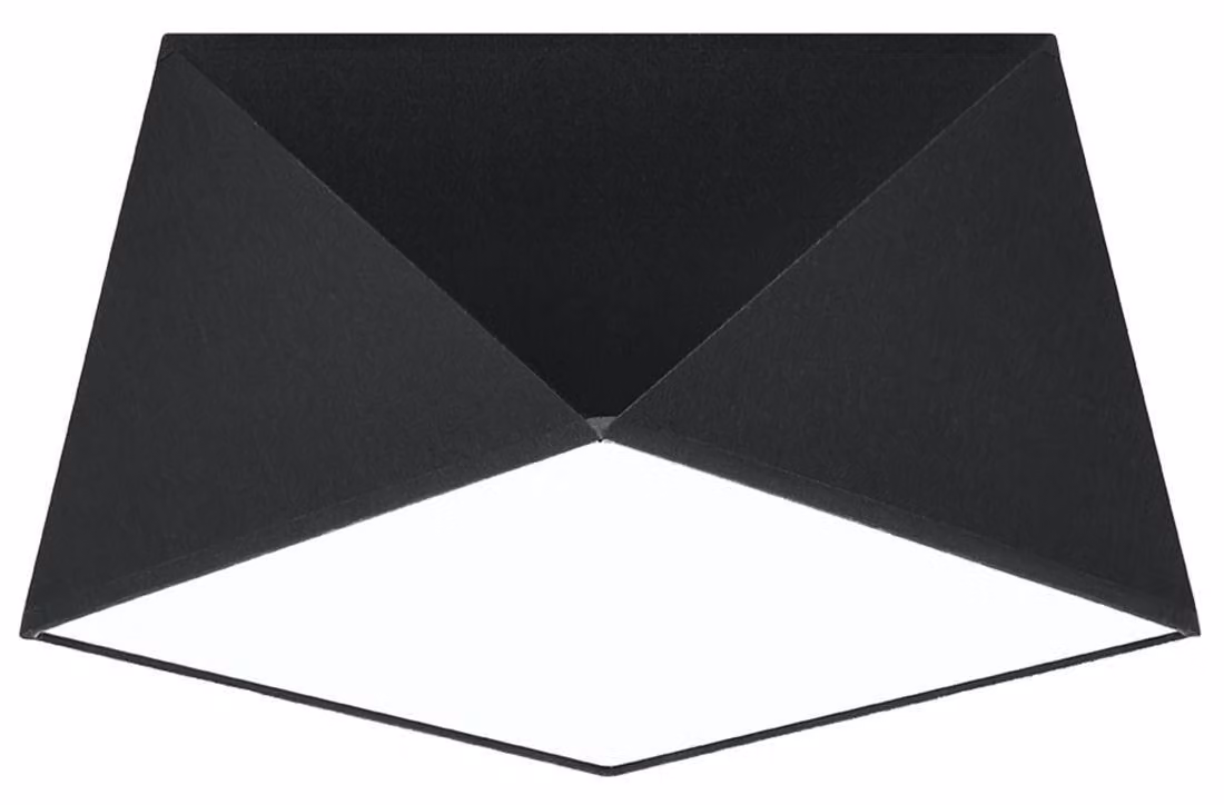 Plafoniera HEXA 25 nero 1xE27 15W PVC 15x25x25cm Sollux Lighting