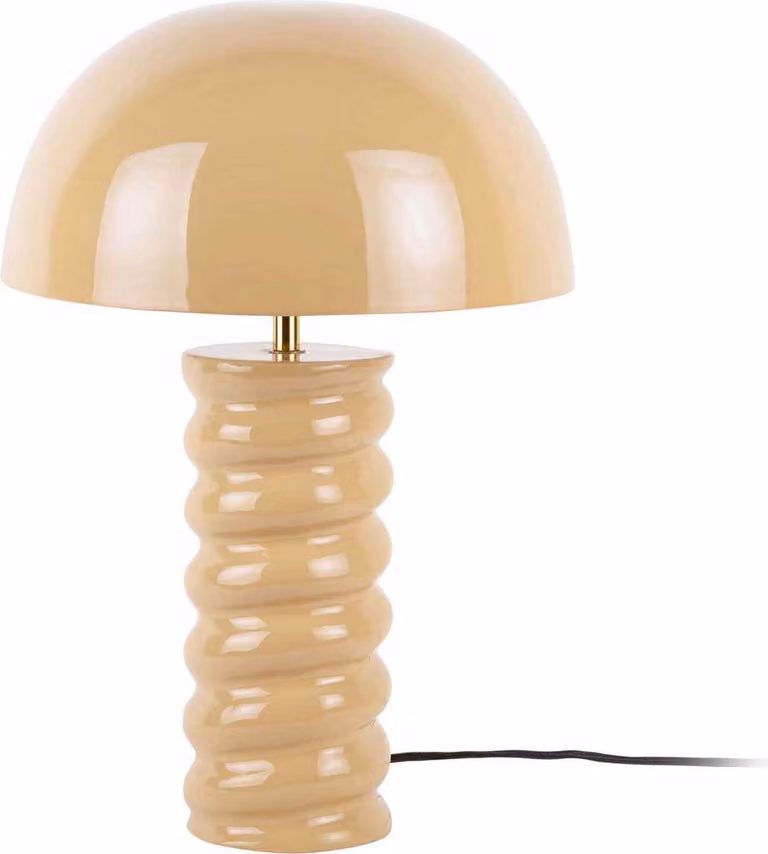 Leitmotiv - Lampada da tavolo Gracio - Marrone chiaro - Ø30cm Lampada da tavolo - Lampada da comodino, soggiorno, camera da letto