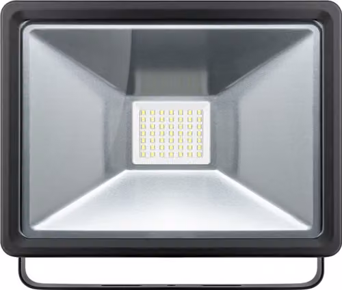 Goobay 44531 Faro da esterno a LED, 50 W, bianco freddo, nero - Soluzione di illuminazione per ingressi di casa, viali di accesso, giardino & Co.