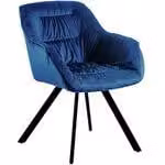 Sedie da pranzo moderne - eleganti sedie da tavolo da pranzo con rivestimento effetto velluto per soggiorno e sala da pranzo, quantità: 1 pz.; colore: Navi