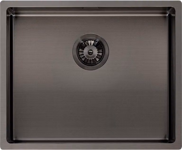 Lavandino REGINOX MIAMI 50 x 40 nel colore GUN METAL / Rivestimento PVD / Lavandino