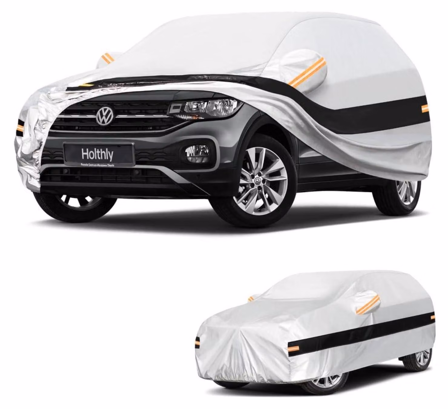Copertura per auto SUV, 10 strati, 100% impermeabile, per modelli VW T-Cross dal 2019 al 2026, colore argento