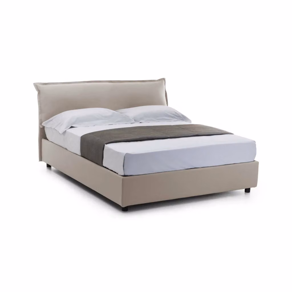 Letto Matrimoniale Amilcaren Talamo Italia con Materasso Incluso, Grigio, L/P/H: 160 x 200 x 95 cm – 2
