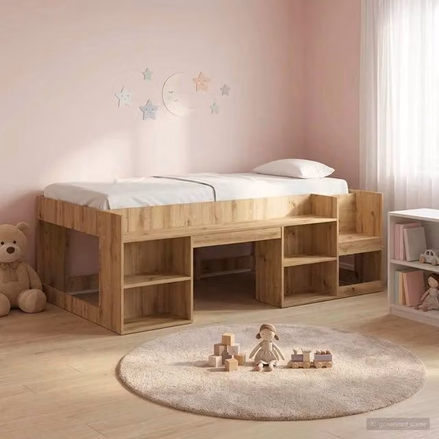 Struttura per Letto per Bambini con Ripostiglio 3422634