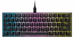 Tastiera Meccanica Gaming Corsair K65 Mini 60% RGB con Switch MX Red, Connessione USB Type-A e Type-C, Colore Nero – 1