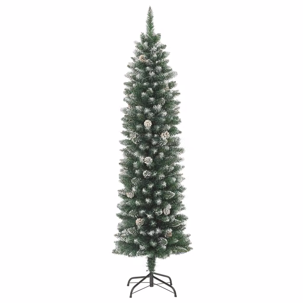 Albero di Natale Artificiale Sottile con Base 150 cm PVC