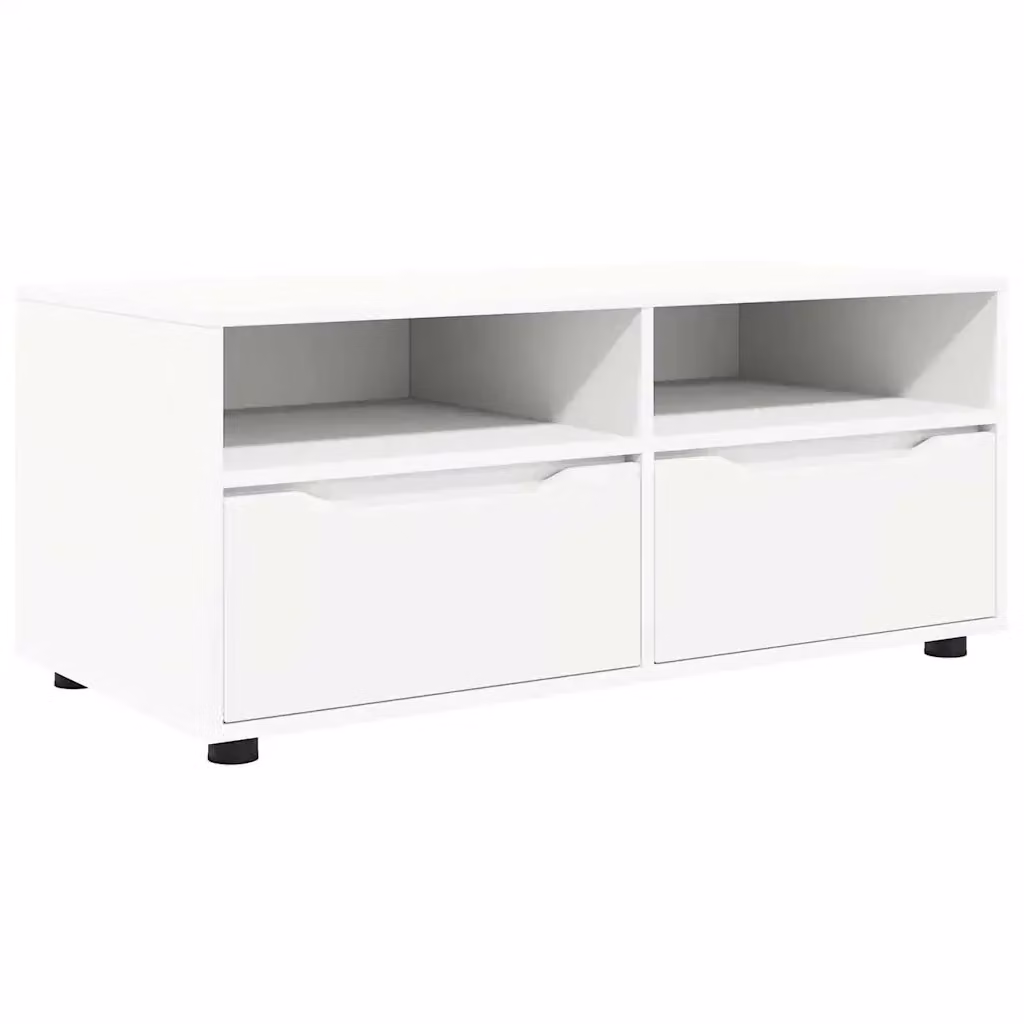 Mobile TV moderno vidaXL in legno bianco L 100 x P 48 x H 43 cm – 2