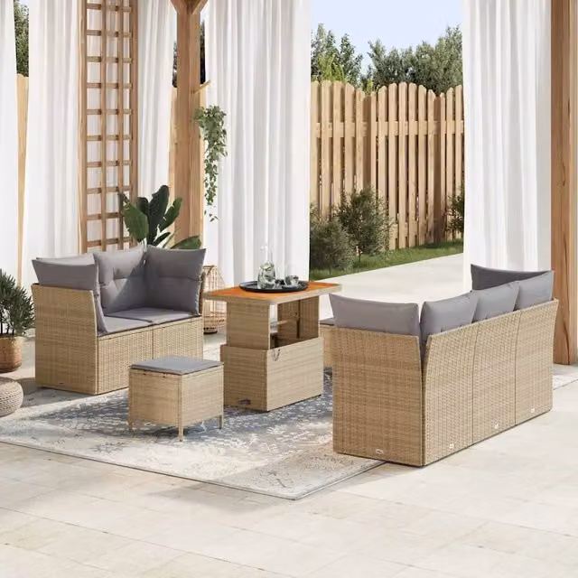 Set Divano da Giardino 8 pz 5-Numero di posti 3363382