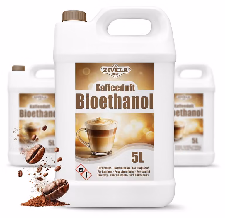 Bioetanolo da 15 litri, alcol biologico con aroma di caffè