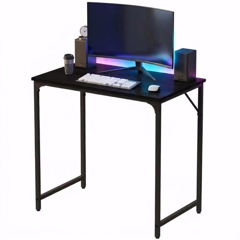 Scrivania per computer – Nera, stile industriale, loft moderno, 80 cm