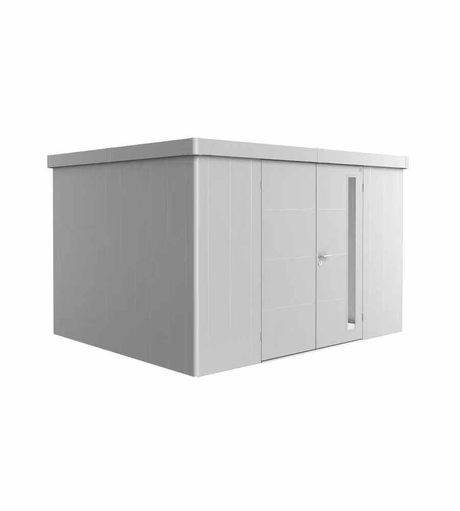 Casetta Neo 3D doppia porta, argento metallico