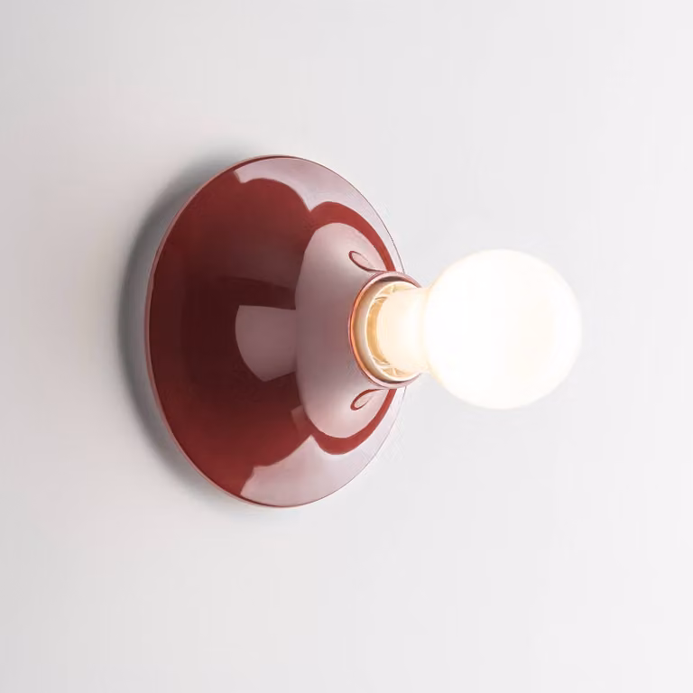 Artemide Plafoniera soffitto Teti, dimmerabile, Rosso, Soggiorno / Sala da pranzo, Plastica, Design, Plafoniera