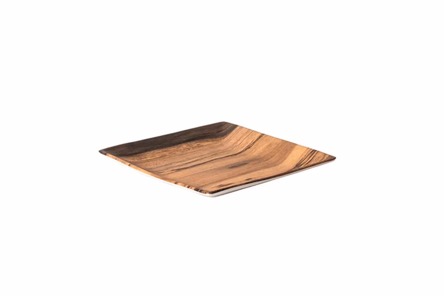 Vassoio Quadro Effetto Legno, Cm 22,5X22,5X2,5, 6 pezzi