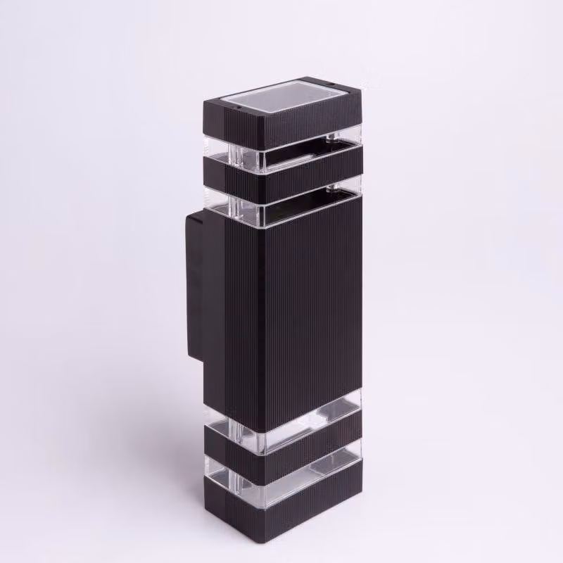 Applique da esterno Applique nero-trasparente 2xGU10x35W in alluminio, dimensioni: 31x10x6,5 cm, IP54, Ecolight