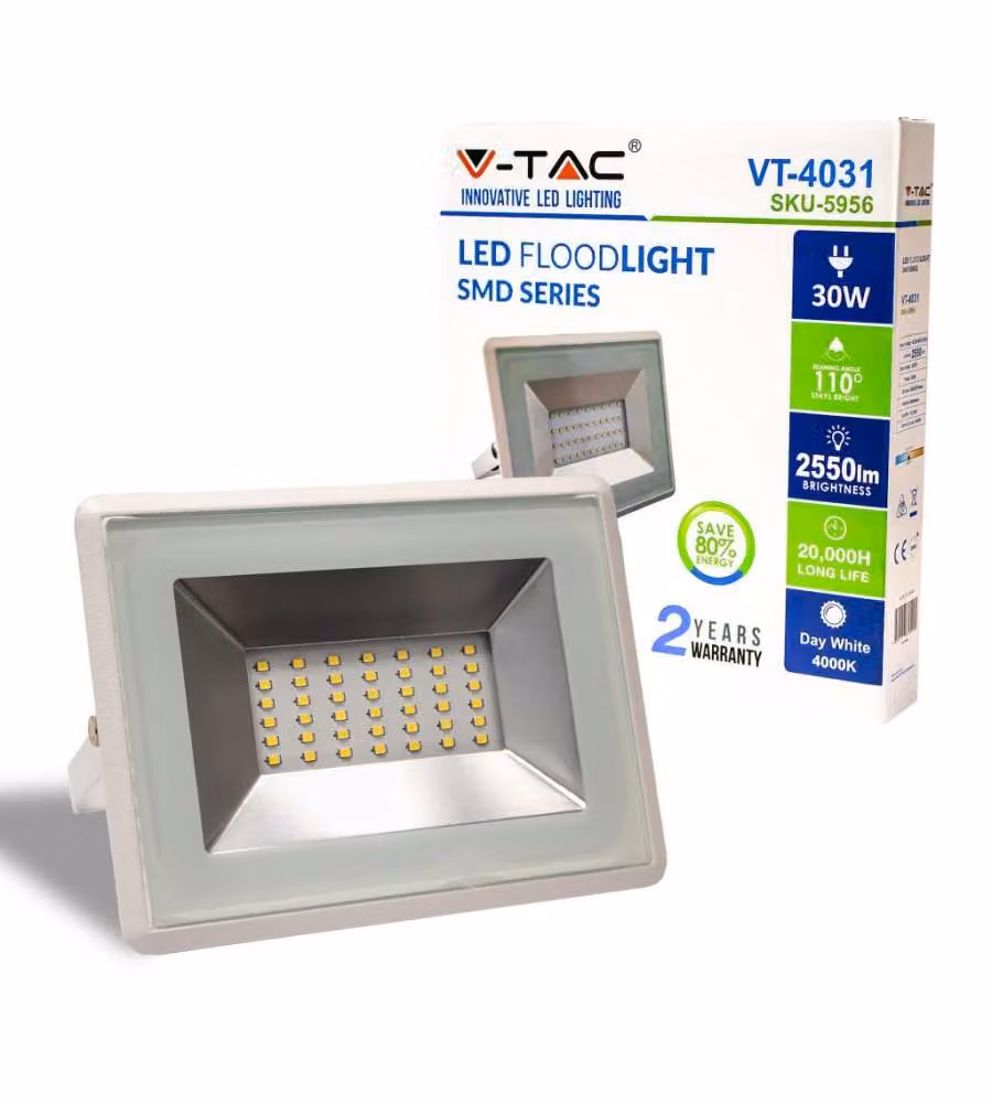 Faro LED SMD 30W E-Series Colore Bianco 4000K IP65