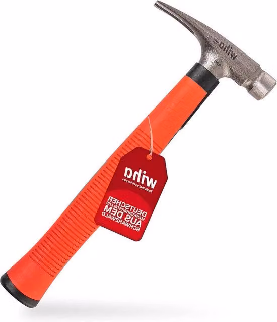 Martello per elettricisti rosso da 300 g con testa da 283 mm