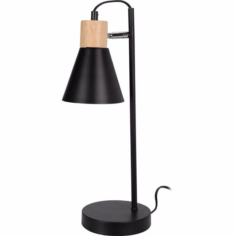 Lampada da tavolo per scrivania nera elegante 14x44 cm