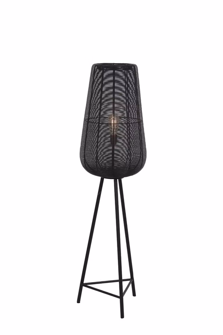 Lampada da terra - nero - ADETA - metallo - lampada a treppiede - E27 - 8257712 - Light & Living