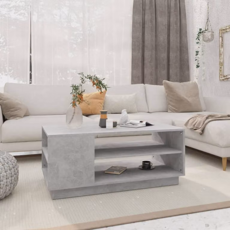 Maison Exclusive - Tavolino grigio cemento 102x55x43 cm Materiale ligneo