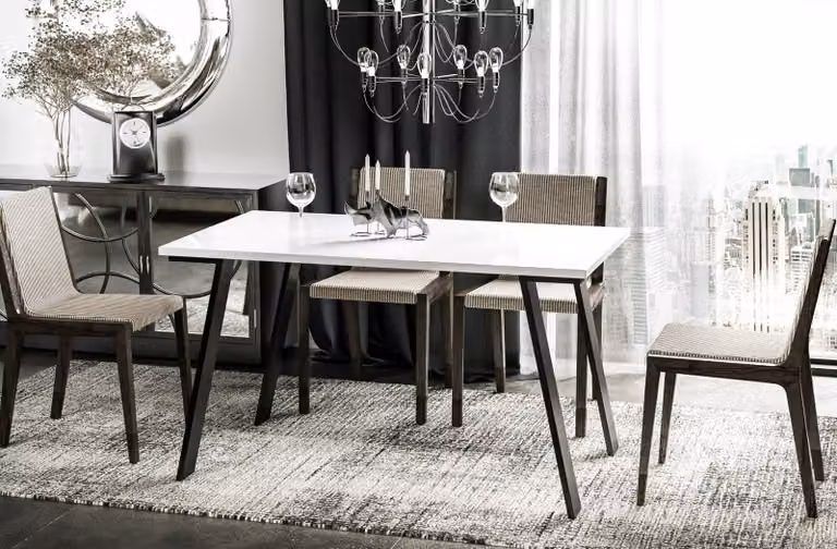 Tavolo pieghevole LIWIA 130(210)x80 bianco lucido