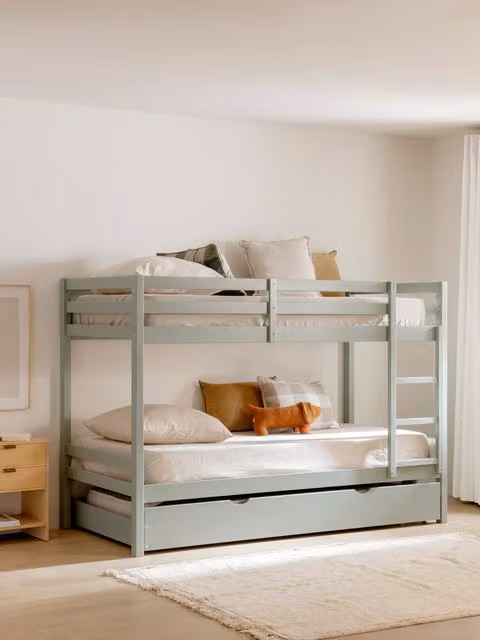 Laren letto a castello Kenay Home in legno di pino verde 90x190 cm