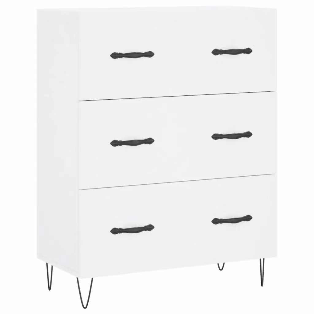 Credenza Buffet Armadio da Cucina Design Mania Bianca in Legno Multistrato L: 69,5 cm, P: 34 cm, H: 90 cm – 2