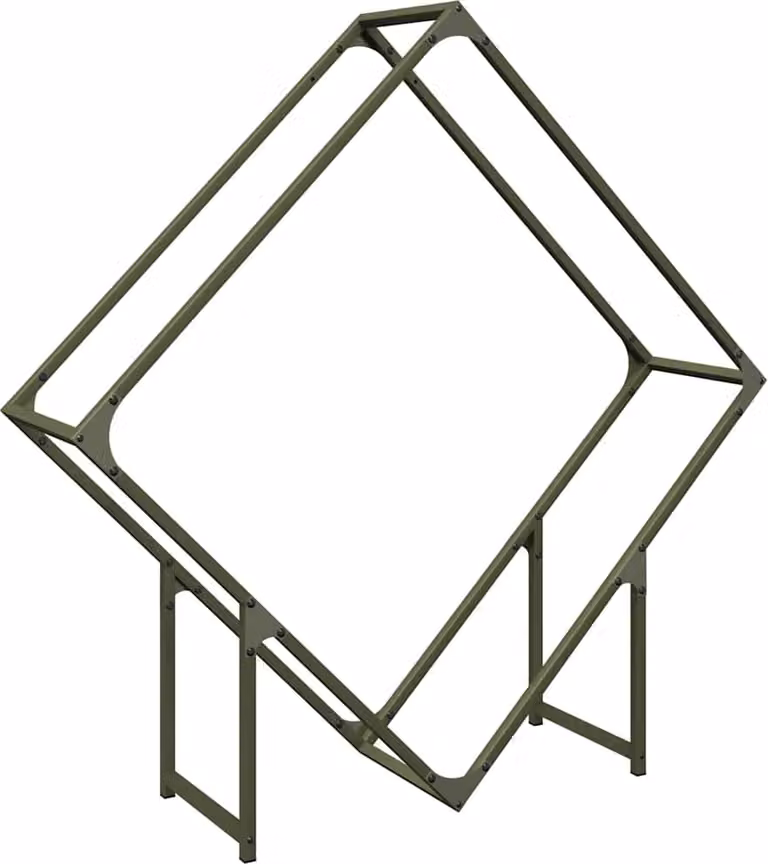 Rastrelliera per Legna da Ardere Verde Oliva 100x25x100 cm