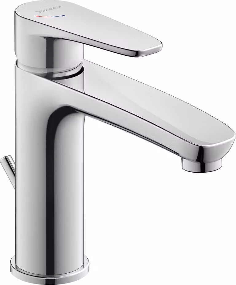 Duravit B.1 Mitigeur monocommandé pour lavabo M, FreshStart, Minusflow, saillie 139mm, avec garniture d'écoulement, B11023001010, B11023001010